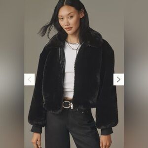 Maeve Plush Black Teddy Jacket